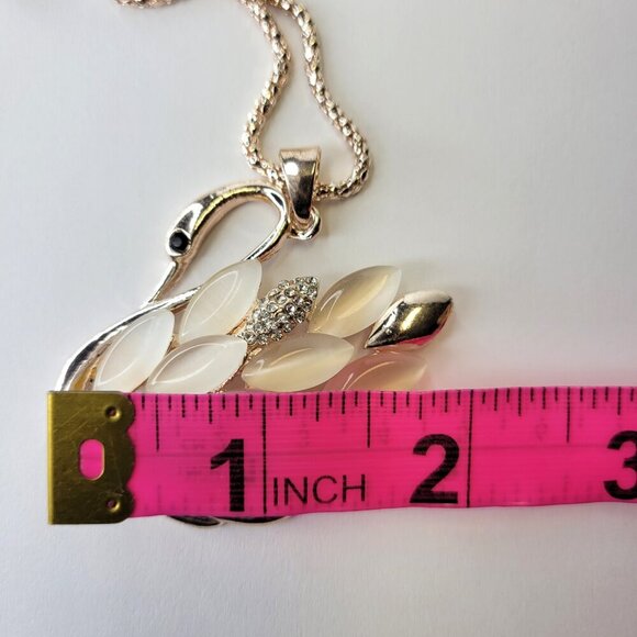 Swan Charm Pendant Necklace - Picture 6 of 7